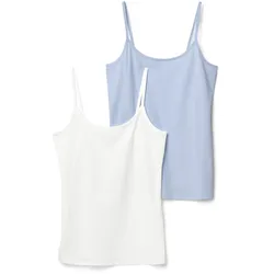 Tchibo - 2 Spaghetti-Hemdchen - Damen - Gr. L - hellblau