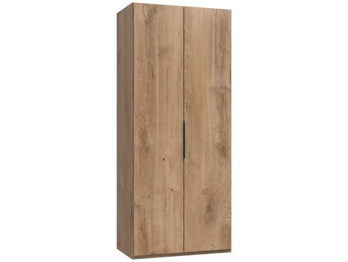 Mid.you Drehtürenschrank Wimex Level 36A, Eiche, 2 Fächer, 100x236x58 cm, BQ - Bündnis für Qualität, Made in Germany, DIN EN ISO 9001, umfangreiches Zubehör erhältlich, in verschiedenen Größen und Holzdekoren erhältlich, Schlafzimmer, Kleiderschränke, Drehtürenschränke