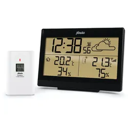 Alecto Wetterstation mit Funksensor Schwarz
