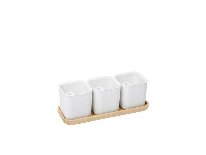 Eden gerecyclede kruidenpot, set - Wit