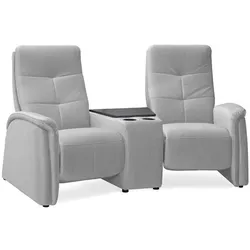 Exxpo by Gala Rundsofa mit Zwischentisch Tivoli Stoff Light Grey