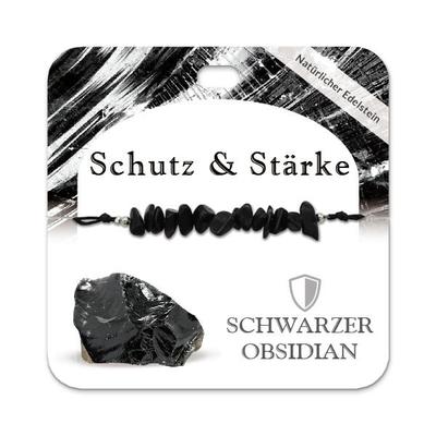Schwarzer Obsidian Splitterarmband