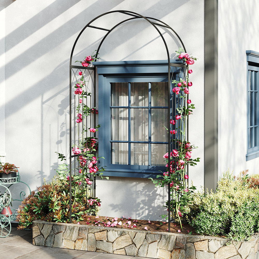 Lark Manor 231cm H x 115cm W Arched Black 231cm H X 115cm W X 56cm D