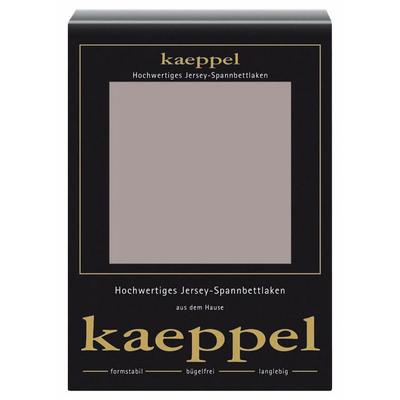 Spannbettlaken KAEPPEL "Single Jersey Mako Elasthan", grau (platinfarben), L:200cm, Jersey-Elasthan, Obermaterial: 97% Baumwolle, 3% Elasthan, Bettlaken, Spannbettlaken, aus 97% Baumwolle und 3% Elasthan