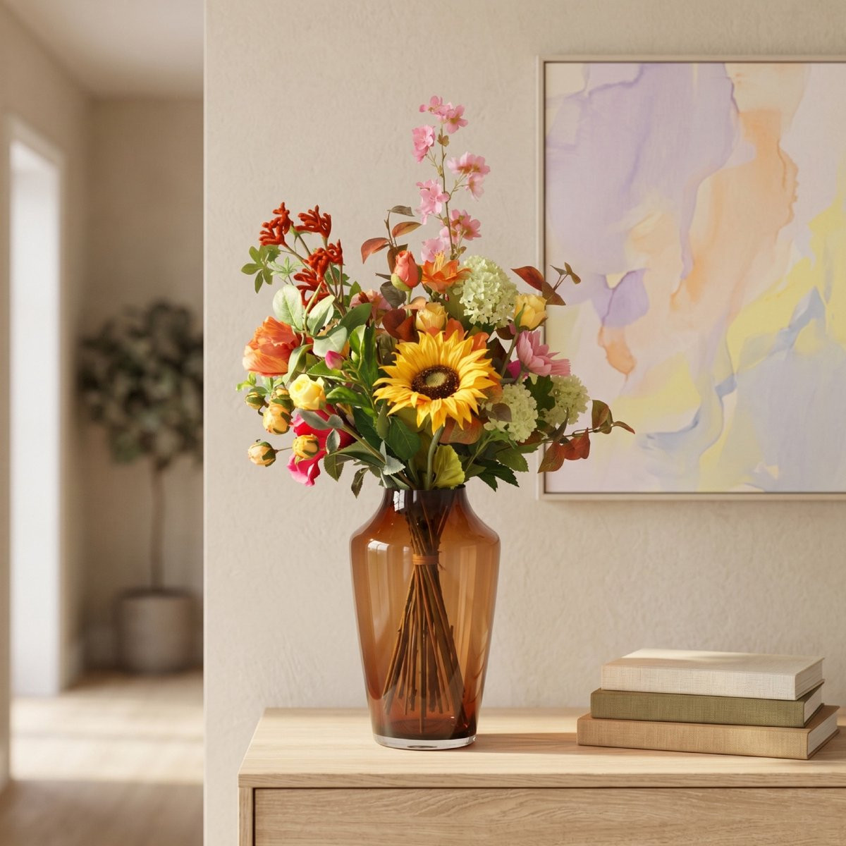 Maxifleur Handgebonden Kunstboeket Penelope Liverpool 85cm