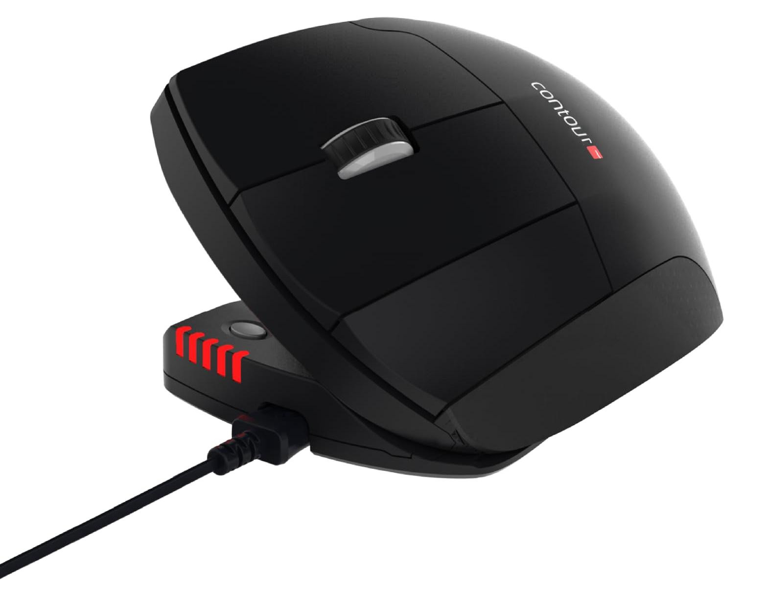 Contour Unimouse Ergonomische Muis voor Linkshandigen - Grijs - USB Bekabeld