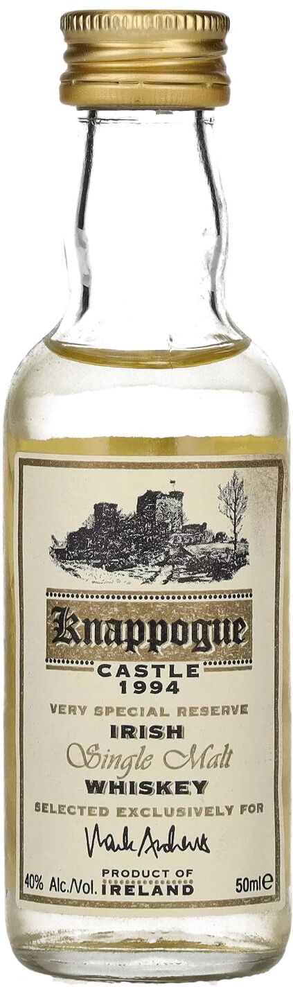 Knappogue Castle Whiskey Knappogue Castle VERY SPECIAL RESERVE Irish Whiskey 1994 40% Vol. 0,05l