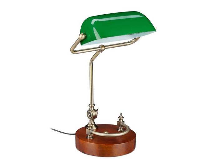 Relaxdays Bankerlampe mit grünem Schirm