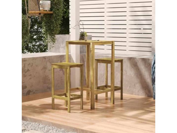 Bartisch 60x60x110 cm Imprägniertes Kiefernholz Stehtisch für Garten Imprägniertes Kiefernholz, korrosionsbeständig, schlichtes Design, für Innen und Außen, einfache Reinigung