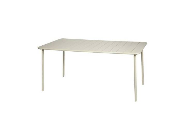 Table de jardin métal 6-8 places. beige. Amelia. 160x90xH72.5cm