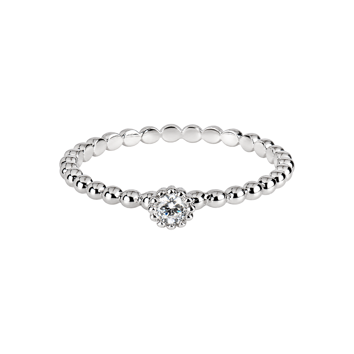 Jacques Lemans Ring Solitär Sterlingsilber mit Zirkonia