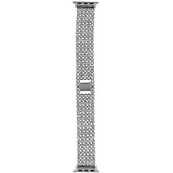 Neue Armbanduhr GlacierX Zirconia Grid Bracelet Silver für Apple Watch 38/40/41mm Silber