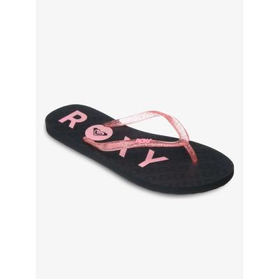 Zehentrenner ROXY "VIVA SPARKLE", Damen, Gr. 39, Synthetik, plumeria, Schuhe Zehentrenner