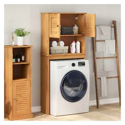 vidaXL Badezimmer Schrank, Waschmaschinenschrank, Braun