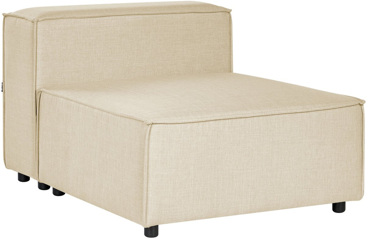 Aprica Moderne 1-zits modulaire fauteuil met linnen bekleding en zwarte poten - Beige