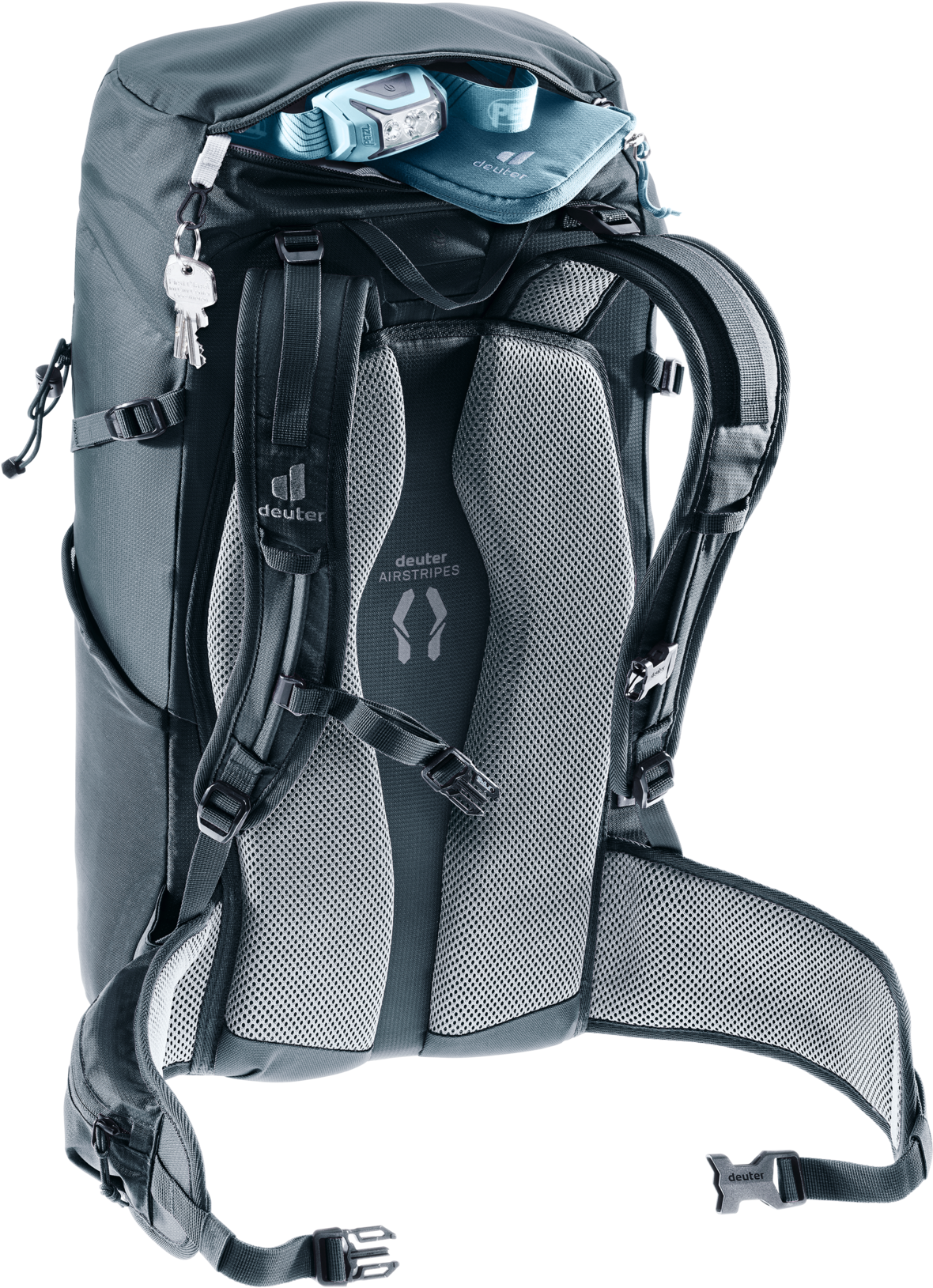 Wanderrucksack DEUTER "Telatie 24 SL", schwarz, Rucksäcke, Damen, B/H/T: 25cm x 56cm x 21cm, Polyamid, Wanderrucksack, mit ergonomisch gepolsterten Schulterträgern, B:25cm H:56cm T:21cm schwarz B/H/T: 25cm x 56cm x 21cm