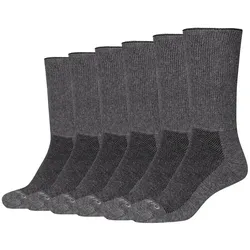6er Pack camano Diabetiker Crew Socken 0008 - anthracite 43-46