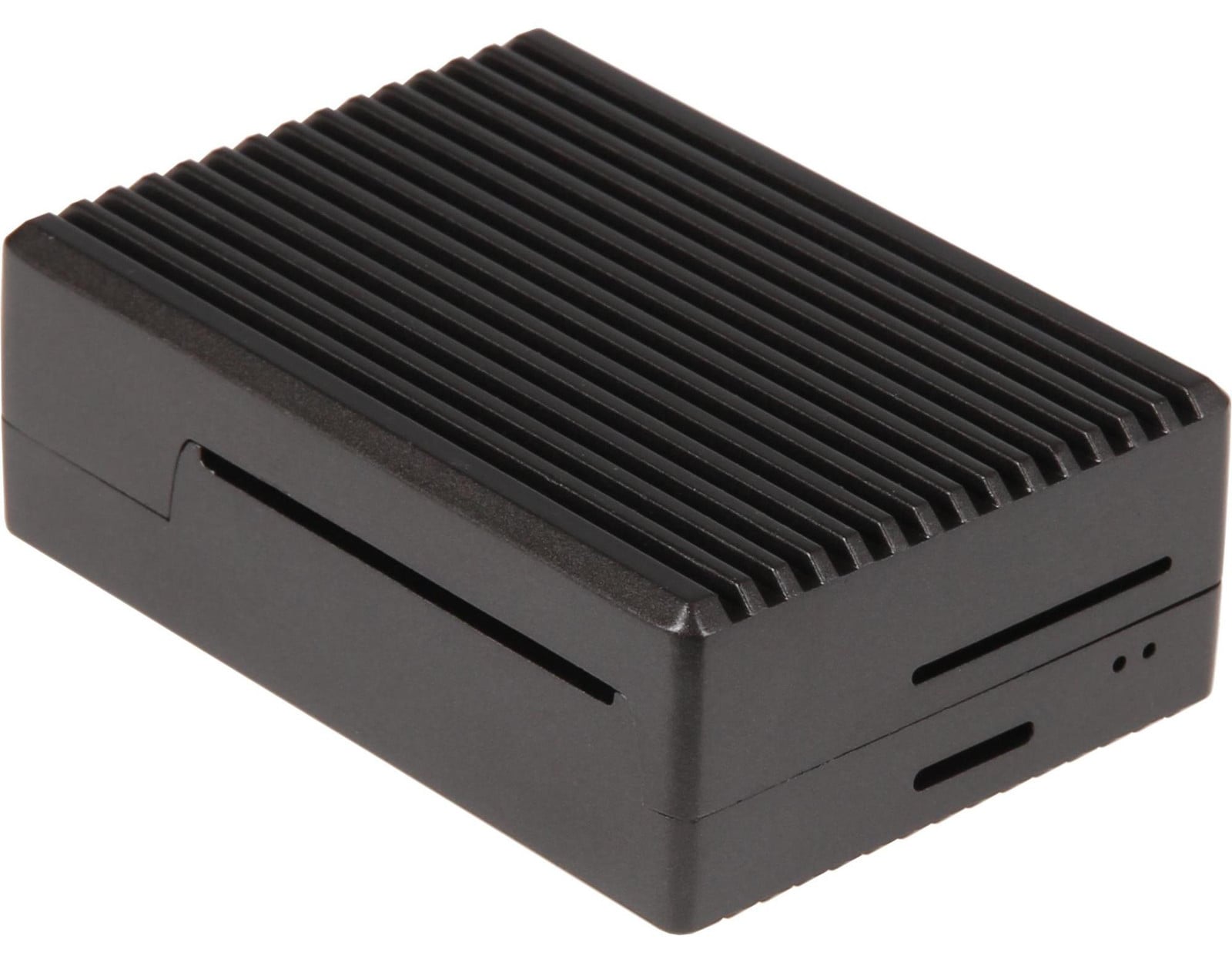 Joy-iT Aluminiumbehuizing voor Raspberry Pi 4 B, zwart mat