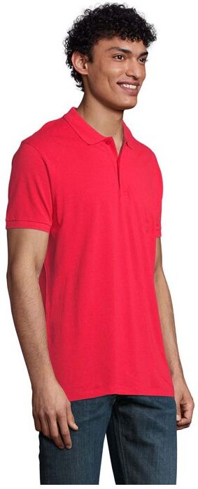 Polo personnalisé coton bio homme PLANET MEN rouge