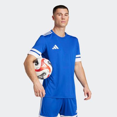 Fußballtrikot ADIDAS PERFORMANCE "SQUADRA 25 TRIKOT", Herren, Gr. XXL, blau (royal blau, weiß), Obermaterial: 100% Polyester, Rundhals, Trikots Fußballtrikot