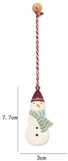 Inspire Select Iron Art Christmas Hanging Ornaments DIY Cartoon Soldier & Angel Drops For Tree, Party, Crafts, Holiday Decor snowman