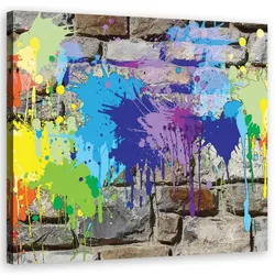 LEINWANDBILD, Abstrakt-Farben 30x30cm