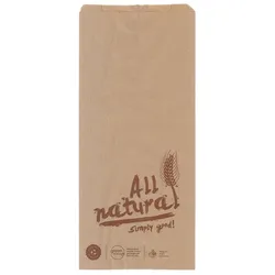 Wisefood Papier Bäckertüte - braun mit Print "All Natural" 16x6x36cm - 1000 Stück