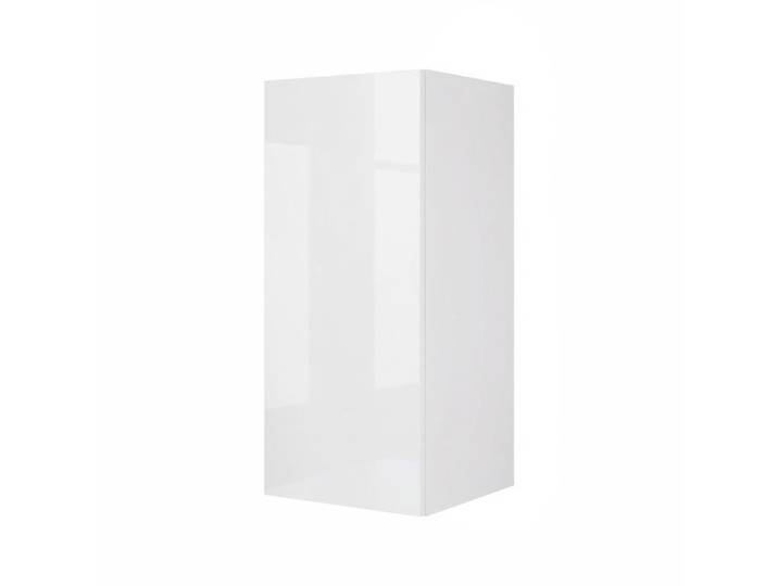 Mueble TV suspendu ANGEL LINE - 1 porte - push to open - 40x40x90 cm - Blanc brillant