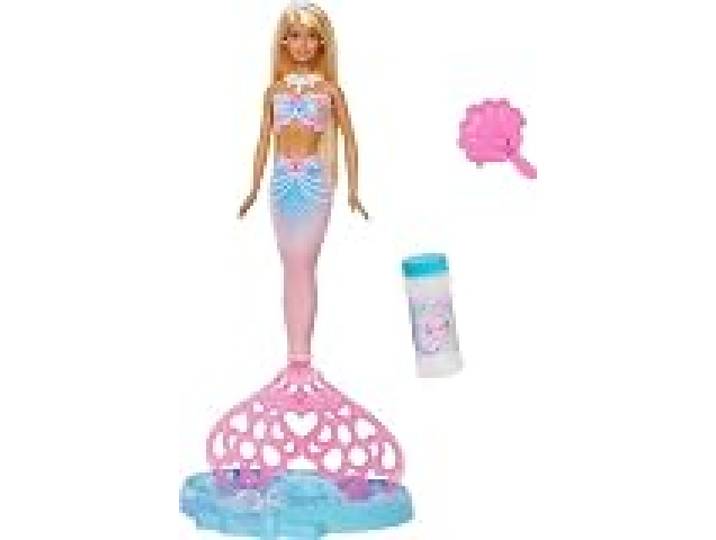 Barbie Sirène Étincelante à Bulles avec mèches colorées