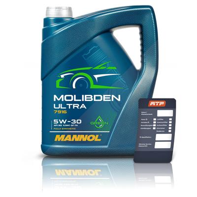 Mannol 5 L Molibden Ultra 5W-30 + Ölwechsel-Anhänger [Hersteller-Nr. 41656184]