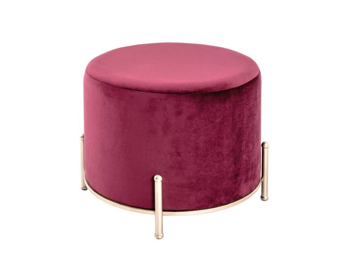 Hocker 48 x 48 cm rot/goldfarbig