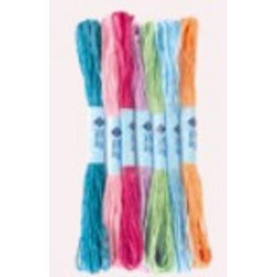 PEBARO GARN - Garn 7 Farben, je 5 m, Stickgarn