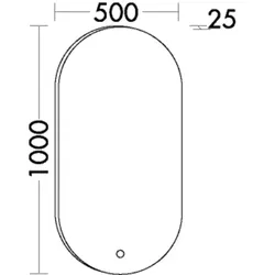 Burgbad Leuchtspiegel Lavo 2.0Lack Matt 1000x500x25 Lavo 2.0 Lack Matt, SIJH050PN632 SIJH050PN632