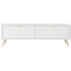 LOWBOARD Vespasia 2T Beige 163,2/51/38 cm – Geriffelte Fronten