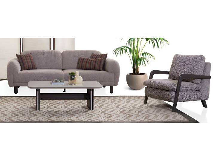 JVmoebel Polstergarnitur Stilvolles Sofa-Set Hochwertige Materialien Modernes Interieur Beige, (3-tlg)