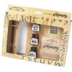 Winsor & Newton, Ersatzpatronen + Tintenfass, 1190190 (Gold, Rot, Schwarz, 3 Stk.)