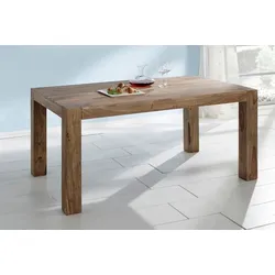 WOLFMÖBEL Esstisch Yoga 200 x 100 cm Holz Braun Sheesham