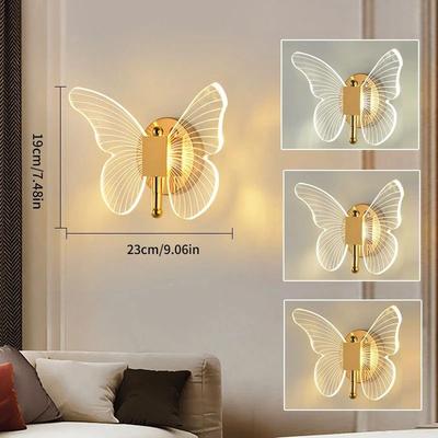 Uplifted Finds Butterfly Wall Lamp Luxury Modern Nordic LED Indoor Lighting green Light golden Butterfly