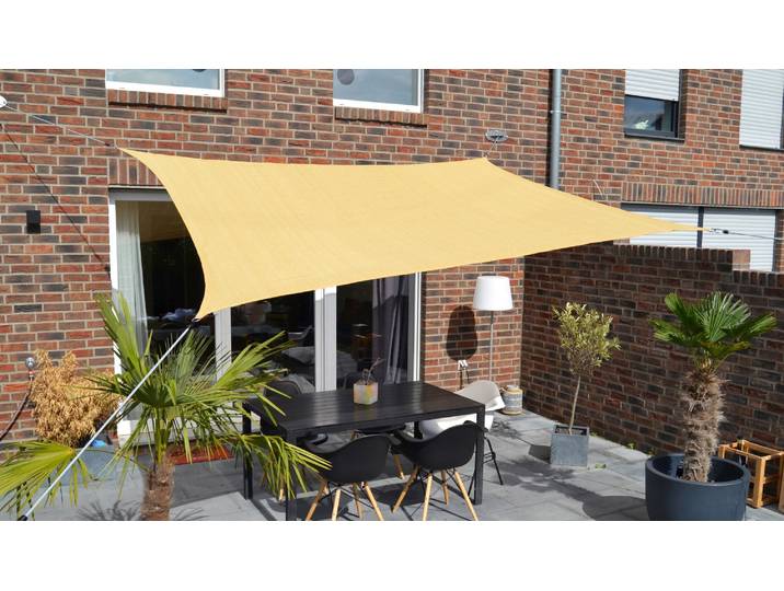 Sonnensegel FLORACORD, beige, B:250cm T:300cm, Polyethylen, Sonnensegel, Sonnensegel, BxT: 250x300 cm