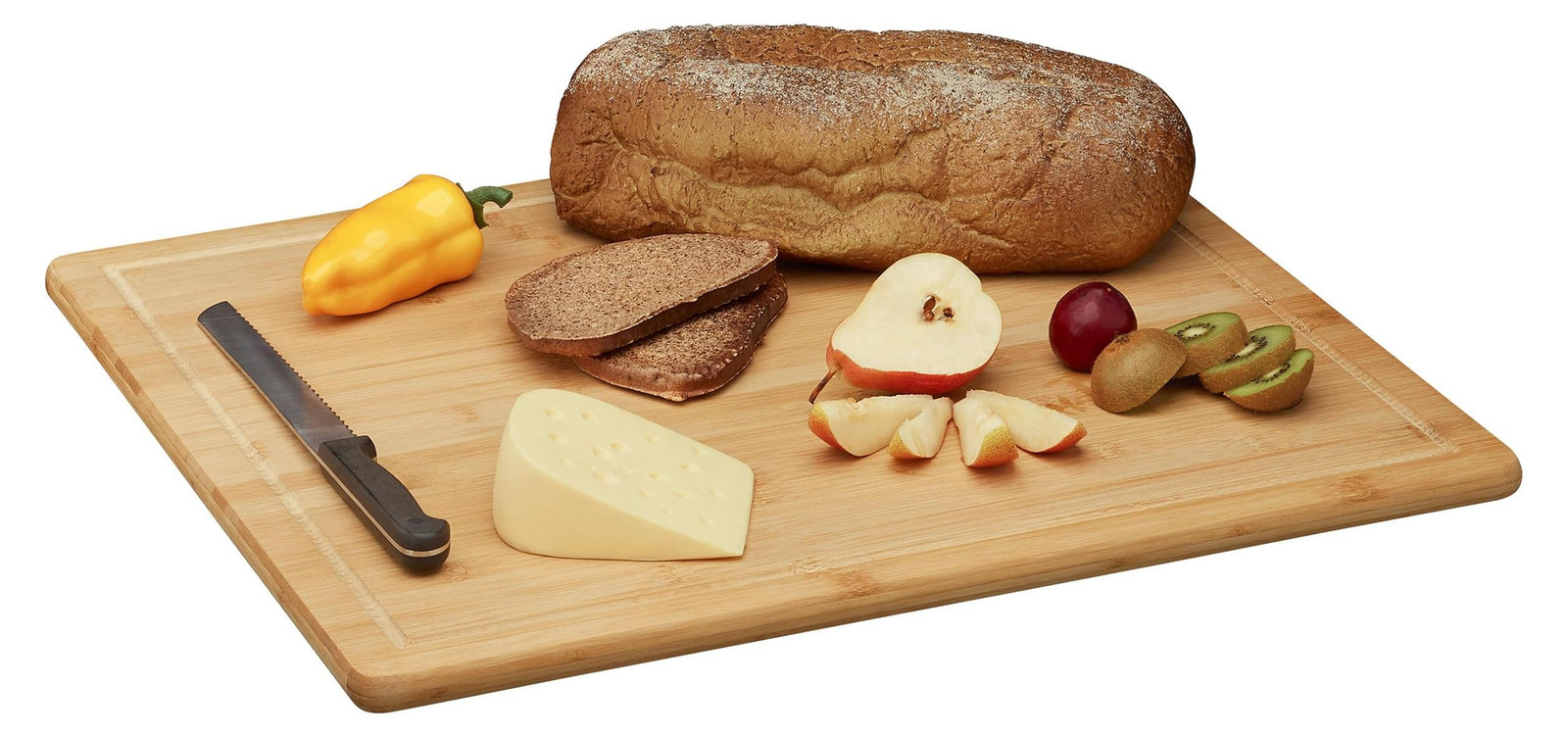 Dripio Bamboe snijplank met opvangrand, antibacterieel, 50 x 56,5 cm