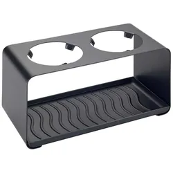 WENKO Flaschenhalter Wave für 2 Flaschen - schwarz