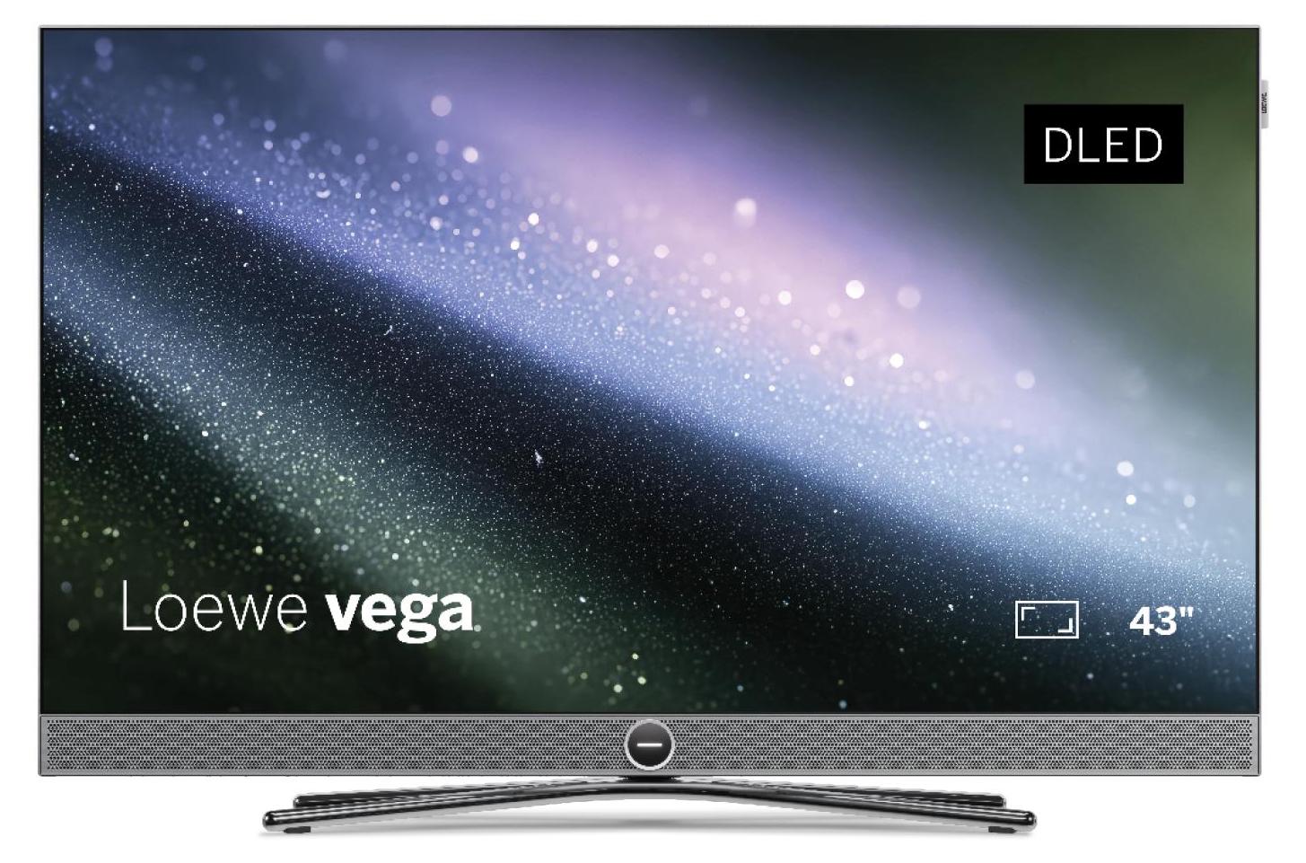 Loewe vega 43" 4K Ultra HD Smart-TV mit Dolby Vision IQ, Dual Channel, HDMI 2.1, integrierter Soundbar & Smart Streaming