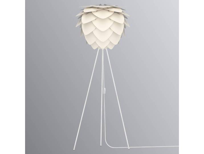UMAGE Designer Stehlampe Aluvia, creme / amber, für Wohn- / Esszimmer, Aluminium, Design, Stehlampe
