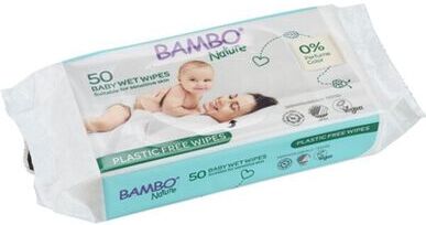 Bambo Nature Baby Wet Wipes Plastic Free 50 un