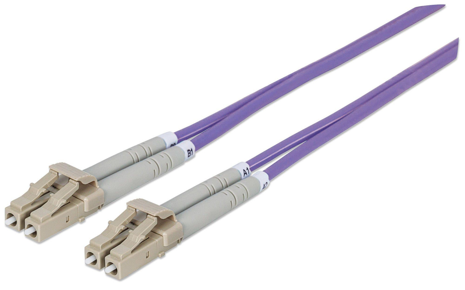 Intellinet 750899 Glasvezelkabel LC/LC Multimode OM4, 5 meter, Paars