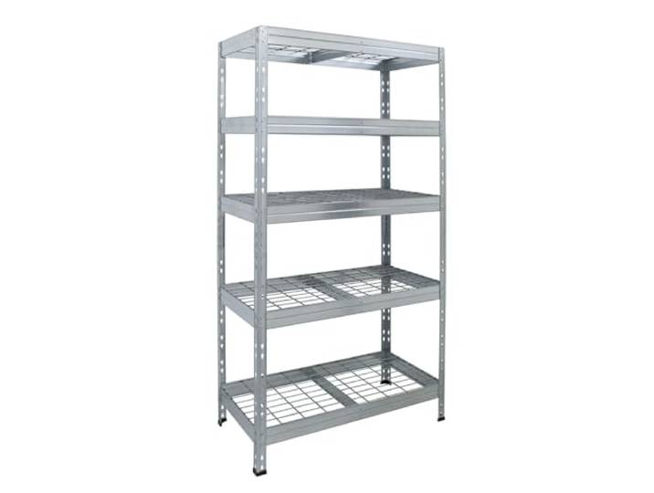 Master Regale Rivet Schwerlastregal mit Stahlgitter-Boden 180x90x45cm(HxBxT) 5 Böden 250 kg pro Boden verzinkt