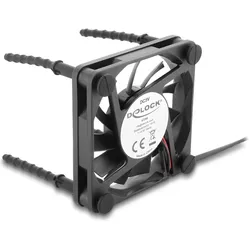 Delock Anti-Vibrations-Silikonbefestigung für Lüfter, 10 Stück, PC Lüfter Zubehör, Schwarz