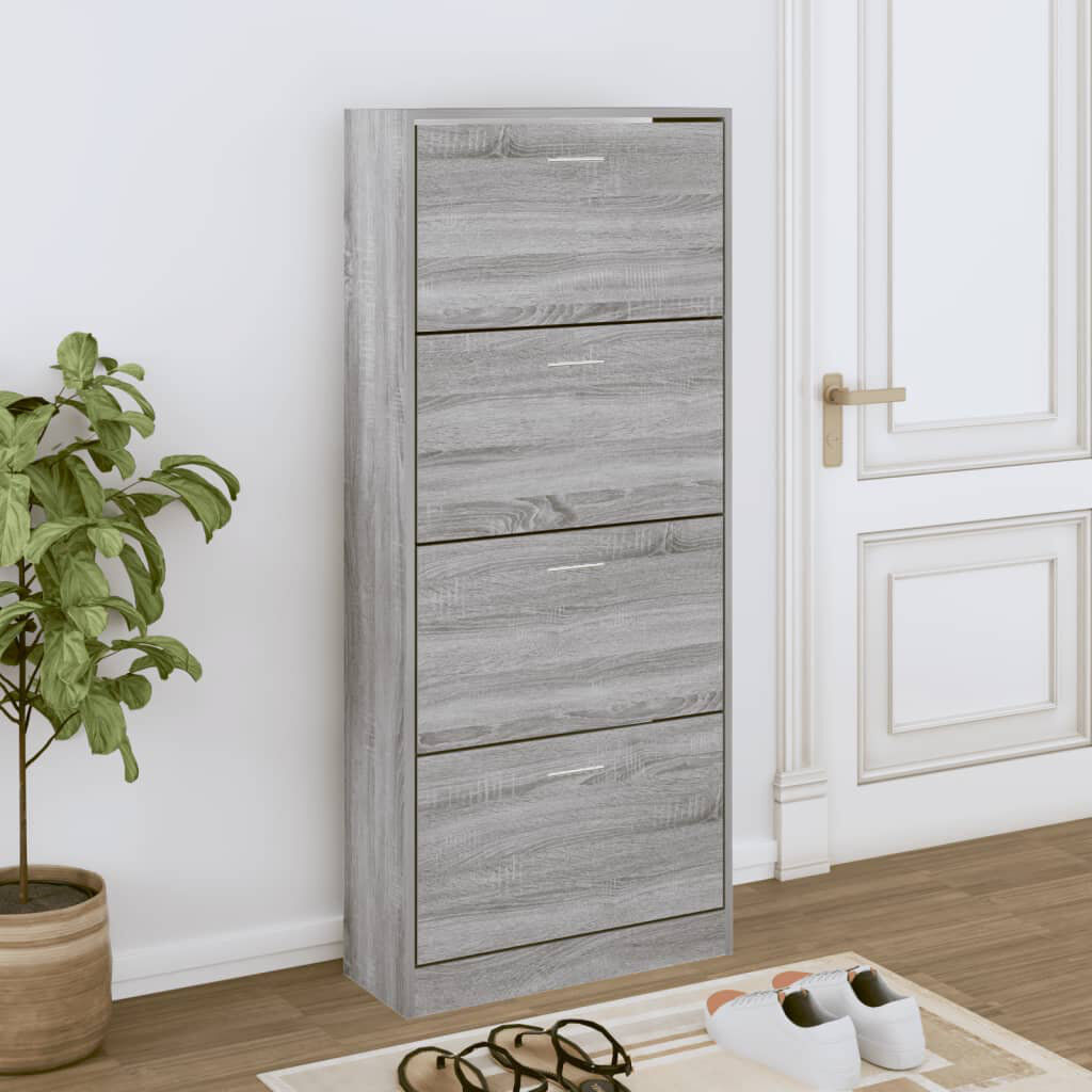 Brayden Studio 12 Pair Flip Down Shoe Storage Grey 12