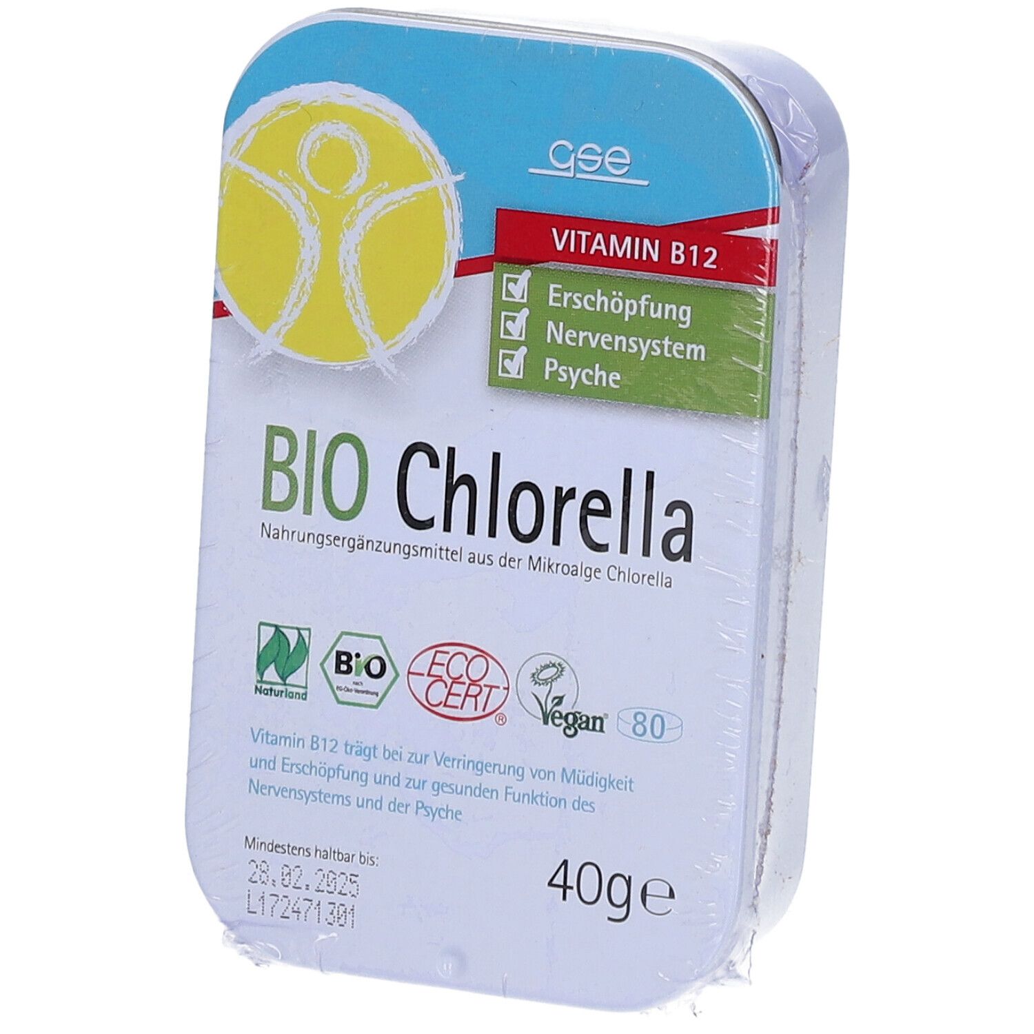 GSE Chlorella 500 mg Bio Naturland Tabletten 80 St