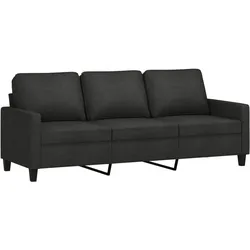 vidaXL 3-Sitzer-Sofa Schwarz 180 cm Stoff
